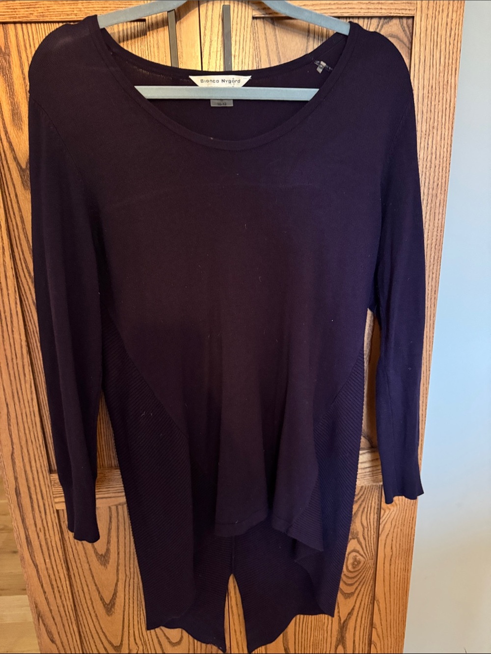 Blaque Label Long Sleeve Scoop Neck Top - Dark Plum